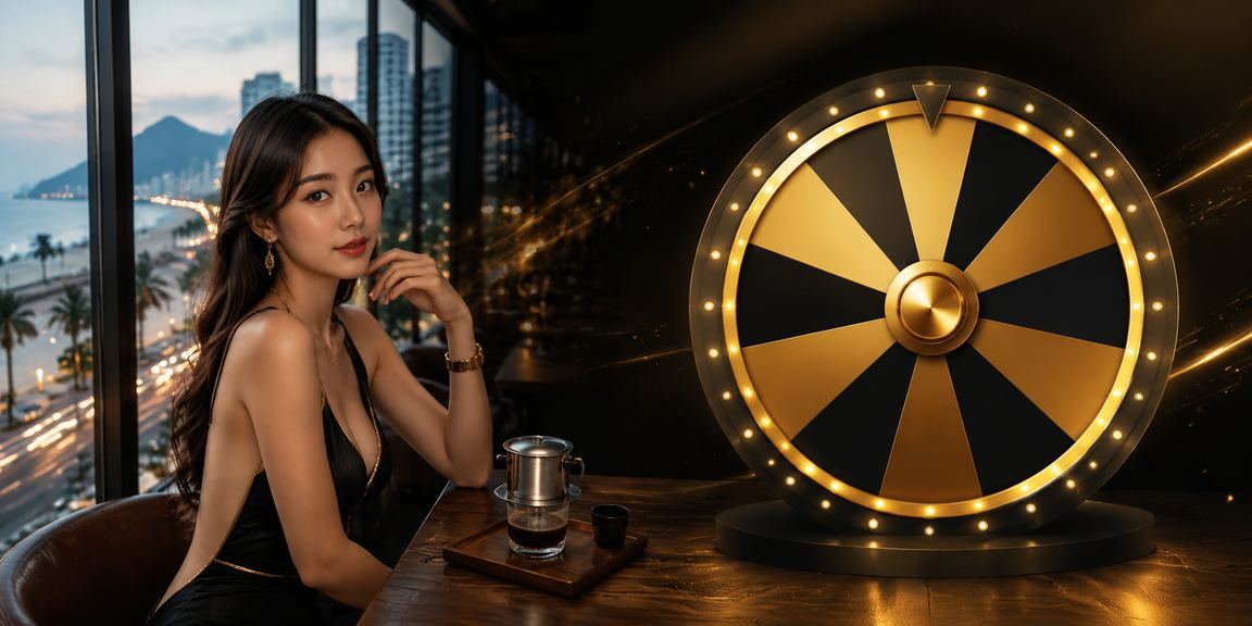 Người chơi tham gia rút thăm may mắn tại sự kiện casino Đà Nẵng bên tách cà phê Việt